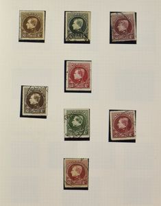 1928/1979 Verzameling in 3 albums, w.o. 1° Orval *, Grote Montenez gestempeld, 301 gestempeld, Kastelen gestempeld, 325 gestempeld, Infanterie gestempeld, Sanatorium gestempeld, Kruis van Lotharingen *, 410 **, 582 B gestempeld, -10% **, 914 A/B ** (2x), BL 31 **, zm/m/ntz