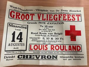 Zeldzame affiche voor de vliegmeeting 