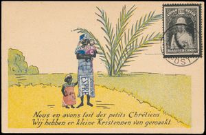 1934/1939 A small collection of 10 illustrated postcards sent by a couple from Albertville to their children in Belgium, with various postage stamps; 8 of the postcards feature illustrations enhanced by fragments of superb stamps – these should be checked, very fine 