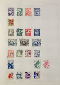 Diverse items in 3 boeken met voornamelijk België en Nederland, zm/m/ntz