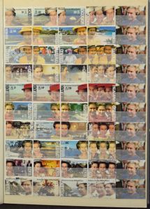 1937/1992 Uitgebreide verzameling omnibus reeksen en blokken in insteekboek, zm