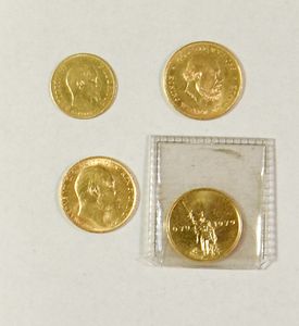 MUNTEN: Een gouden tientje, een pond, Franse 