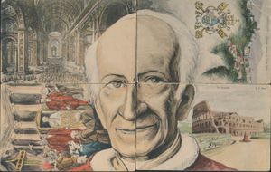Religie, puzzel, foto van Paus Leon XIII (4 stuks)