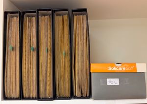 Uitgebreide tariefstudie op bladen, zeer mooie tentoonstellingsverzameling in 5 hoezen + doos met brieven, zm/m