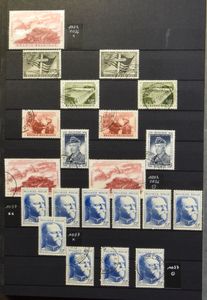 1850/1964 Uitgebreide samenstelling in 5 insteekboeken, waarbij klassiek, stempels, reeksen, dubbels, zm/m/ntz