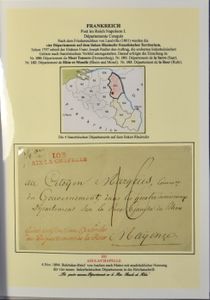 1747/1894 Kleine verzameling Frankrijk, met voorlopers, van 1747, 1808, 1809, 1810 (Noord-Italiaanse gebieden), 1818, 1823, 1838, 1840, 1841, 1894, mooi geïllustreerd op bladen, zm