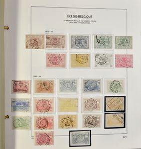 Verzameling België, quasi compleet vanaf n° 1 t.e.m. 1999 met veel beter stempels, ook nevengebieden in Davo album, zm/m