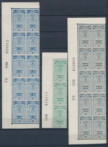 Samenstelling met TR 236, 238 (2x), 239, 241, 242, 243, 244, 245, 247, 248, 249, 252, 253, 254, 256, 257, 258, 259, alle in blok van 10 met bladboord en randinscriptie; TR 240, strip van 3 met bladrand en randinscriptie, zm (OBP €1.398)