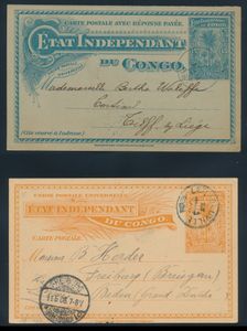 1893/1908 Lot of 12 unused/used postal stationary items, including EP N° 6 with a ‘10c. red’ overprint, issued in 1887, and two n° 14 items with a ‘5c. green Mols’ overprint, in very fine 