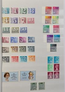 Groot-Brittannië, Kanaaleilanden, Leeward Islands, Antigua, Barbuda, Anguilla, Nevis, Gibraltar, verzameling in 7 insteekboeken, zm/m