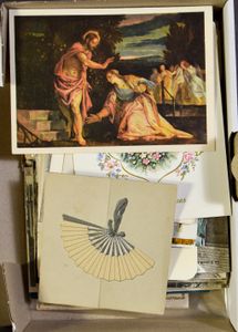 Diverse plaatsen, w.o. kaarten wereld (groot formaat), foto's, enz. (+/-80 stuks)