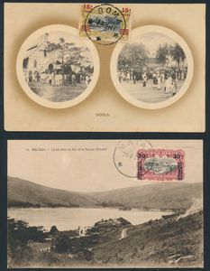 1921/1925 Two picture postcards with “Mols recuperation” postage, one of which was sent to Czechoslovakia, very fine
