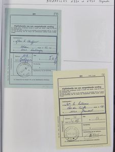 Fragmenten (100 stuks), met sterstempels en hulpagentschappen, zm/m/ntz