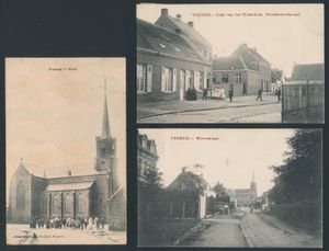 Vremde, 2 mooie dorpszichten + de kerk (3 stuks)