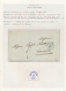Kleine verzameling van 15 voorlopers, 3 naar Londen, 1 naar 's-Gravenhage en 2 naar Frankrijk, 9 binnenland, meerdere stempeltypes, zm