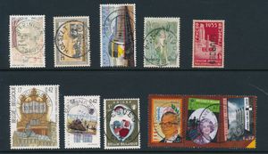 1900/moderne periode, centrale afstempeling, enkele duizenden zegels in 2 albums, zm/m