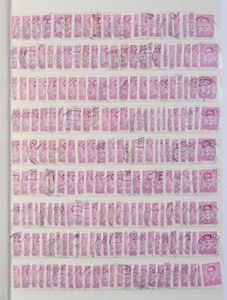 Verzameling afgestempelde zegels, vanuit meestal moderne boekjes, grote hoeveelheid in 2 boeken, ideaal voor stempel-, variëteiten- en curiositeitenzoeker, zm/m