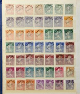 Uitgebreide samenstelling/restanten, vele landen in 33 boeken, w.o. Belgische gebieden, Duitsland, Frankrijk, USA, Zwitserland, Rusland, Luxemburg, Tsjechoslowakije, Italië, Hongarije, Groot-Brittannië, Nederland, België, zm/m/ntz