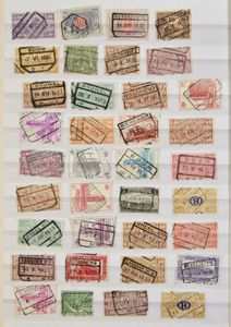 1903/1982 Samenstelling 580 diverse spoorwegstempels waarbij veel provincie Antwerpen, o.A. St. Amands/privaatstation en wat Nord Belge, Wihéries, zm/m