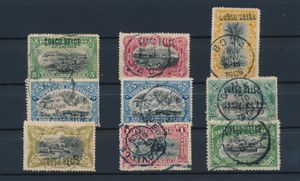 N° 30L to 36L and 39L, from the “5c. green’ to ‘1fr. carmine’ and ‘10fr. green’ with local overprint L4, including 33L2 ‘25c. blue’ (type 2), various overprints including telegraphic, very fine/fine (OBP €224 for L 1 and €370 for L 4 – see attached table)