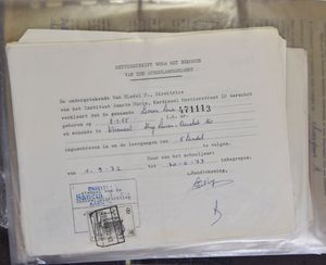 Jaren '60-'70, samenstelling tientallen sociale abonnementen, schoolabonnementen en getuigschriften, in ringklasseur, zm/m