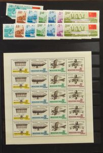 Diverse items in 9 insteekboeken, w.o. Hongarije *, Italië, Duitsland, Luxemburg, Frankrijk, zm/m/ntz