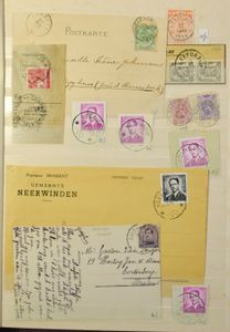 1906/1987 Interessante samenstelling zegels en brieven, waarbij veel sterstempels, in 2 boeken, zm/m