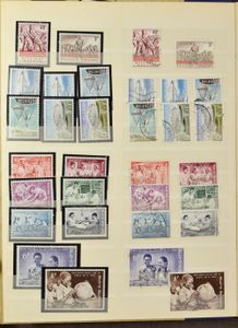 1849/1981 verzameling in 5 insteekboeken, w.o. betere reeksen, klassiek in gemengde kwaliteit, zm/m/ntz.