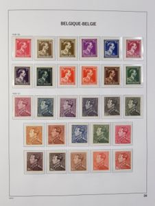 1912/2008 Verzameling in 7 Davo albums, waarbij Rubens, jaren '50 quasi volledig, nominaal met kleine velletjes, blokken, boekjes, zm/m (Frankeerwaarde: €2.989 - volgens inleveraar vanaf jaar 2000)