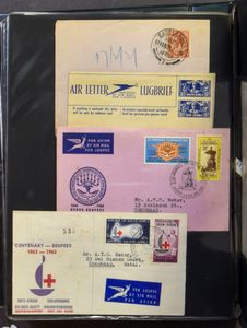 Diverse items in albums en insteekboeken, w.o. WWF, Zuid-Afrika, 10 boeken, zm/m