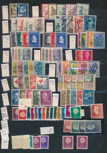 1852/1967 Verzameling op insteekbladen met beter materiaal, w.o. Veth 