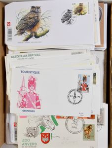 Kleine restante samenstelling gestempeld, BK, HK, FDC's (Redelijk wat Buzin)