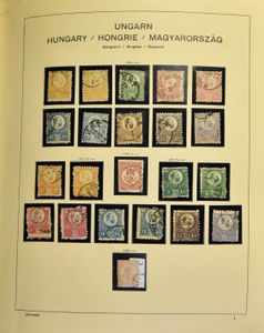 1871/1989 Verzameling in 3 Schaubek albums vanaf Franz Joseph beide drukken, eerste deel goed gevuld, zm/m/ntz