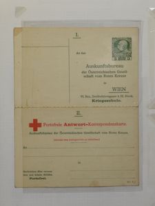 W.O. I (ZK/BRF/PWST), Oostenrijk, verzameling 95 poststukken in ringklasseur, w.o. Rode Kruis, Feldpost, ZK, zm/m/ntz