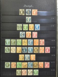 1849/1954 Waardevolle verzameling in insteekboek met groot aantal betere zegels, klassiek gestempeld (o.a. Yv. n° 5, Bordeaux zonder 