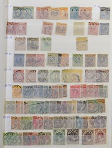 1852/2010 Verzameling in 3 insteekboeken met dubbels en op bladen, zm/m/ntz