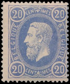 N° 31 '20 ct lukewarm' very fresh stamp, normal centring, vf (OBP €525)