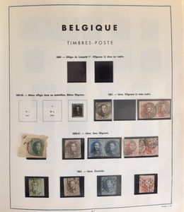 1851/1953 Verzameling in Prinet album, w.o. Merode *, 134 **, 1° Orval *, 290 *, landschappen **, 301 *, infanterie *, Kruis van Lotharingen *, 410 *, 582B **, Senaat **, BL 7 **, BL 31 **, dienst, LP, TX, KP, SP (tot 1980), zm/m/ntz