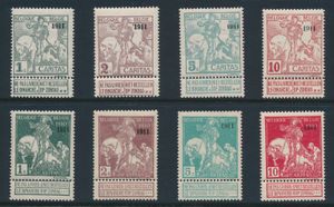 N° 92/99 'Opdruk 1911' (enkel N° 95 met scharnier), zm (OBP € 1.230)