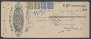 N° 59 (2x) en 60 (2x), op wissel met afstempeling 17 (Elke zegel is afgestempeld), mooie zwarte stempel 
