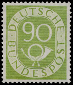 Nr. 123/38 '1951 Posthorn' mit Fotoattest, viele wichtige Marken geprüft Schelegel (25, 40, 50, 60, 70- und 90 Pf), die 80 Pf beschädigt, zu kontrollieren) alle anderen sehr schön (Mi €2.200)