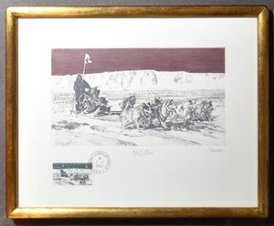 1979/1993, 4 engravures d'artiste with illustration stamp theme animals with signature, numbers issued 950, 1200, 1500, each in gilt frame, vf