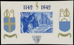 BL 19A, Engelse cijfers, blauwe opdruk, ongetand, NIET genummerd, zm (OBP €135)