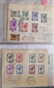 1925/1966 Verzameling 90 brieven, gefrankeerd met toeslagzegels, zm/m
