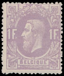 N° 36 '1 F mauve' very nice gum, irregular perfs, with photo certificate, vf (OBP €1,600)
