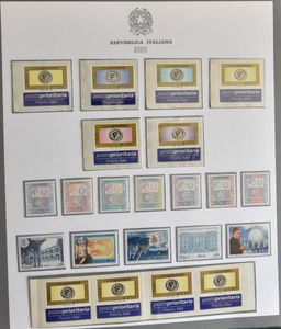 1948/67 Nice collection in Bolaffi album with large portion Interim and extras, Jewish National Front, etc., 1948 New Year **, Yv. n° 29/30 short tab **, LP 1950 **, Anti-Hunger sheet (certificate Diena), vf