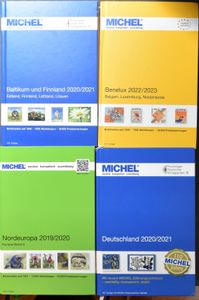 Michel catalogues, Benelux (2023), Finland (2021), Germany and Northern Europe (2020)