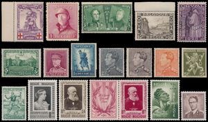 1894/1972 Verzameling in album en 2 ringklasseurs op oude albumbladen, w.o. Merode **, helm * (