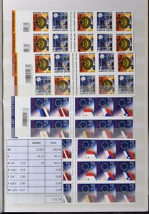1969/2004, voorraad in insteekboek, zm (Frankeerwaarde € 672)