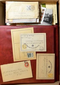 Nice accumulation including Austria circa 1900, France modern postcards and MK and stamps (paintings) and FDCs, vf/f/to be checked.